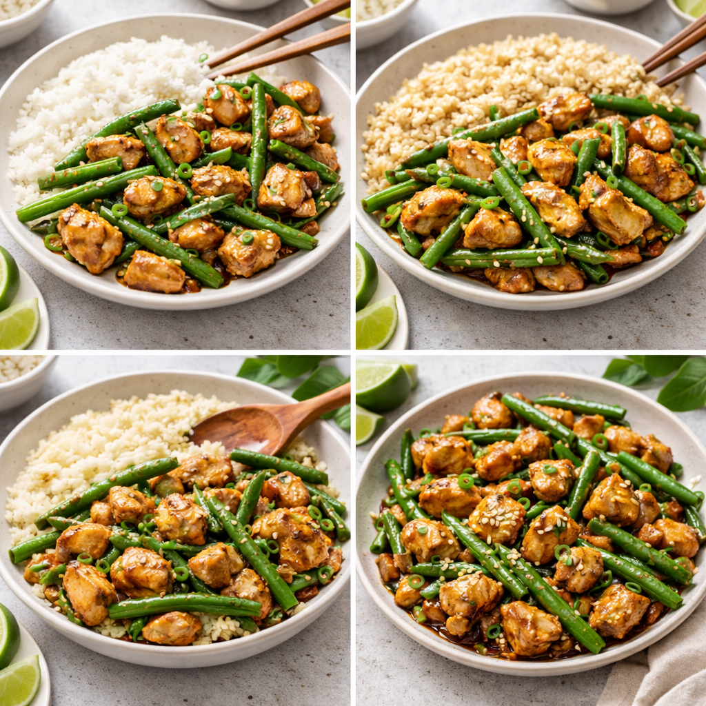 Chicken and green bean stir fry