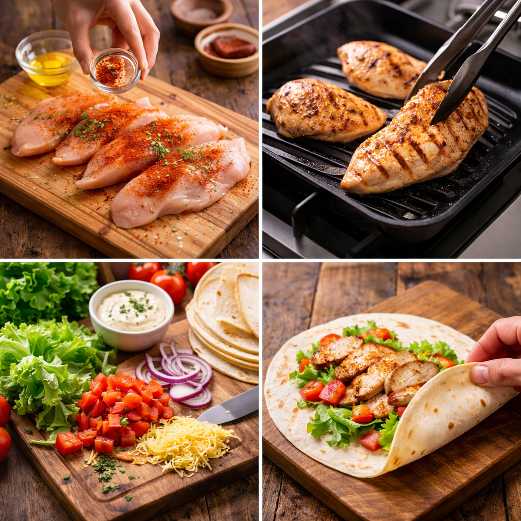 grilled chicken wrap