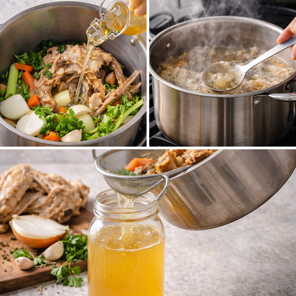 how to make chicken bone broth