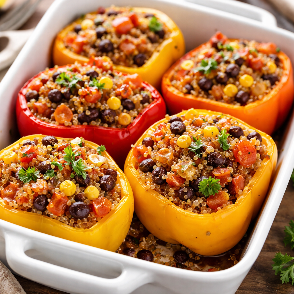vegan stuffed bell peppers
