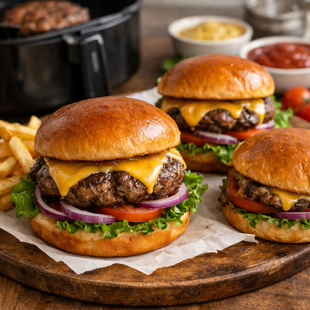 burgers in air fryer​