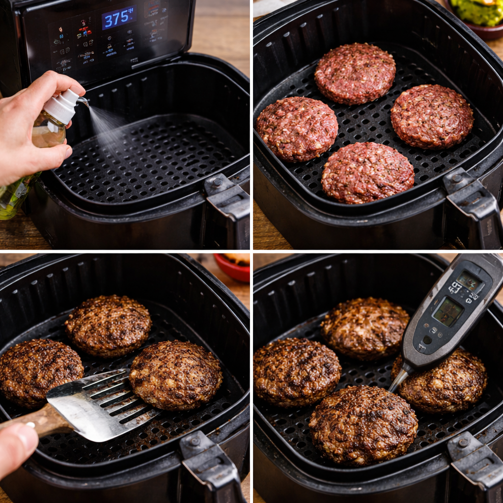 burgers in air fryer