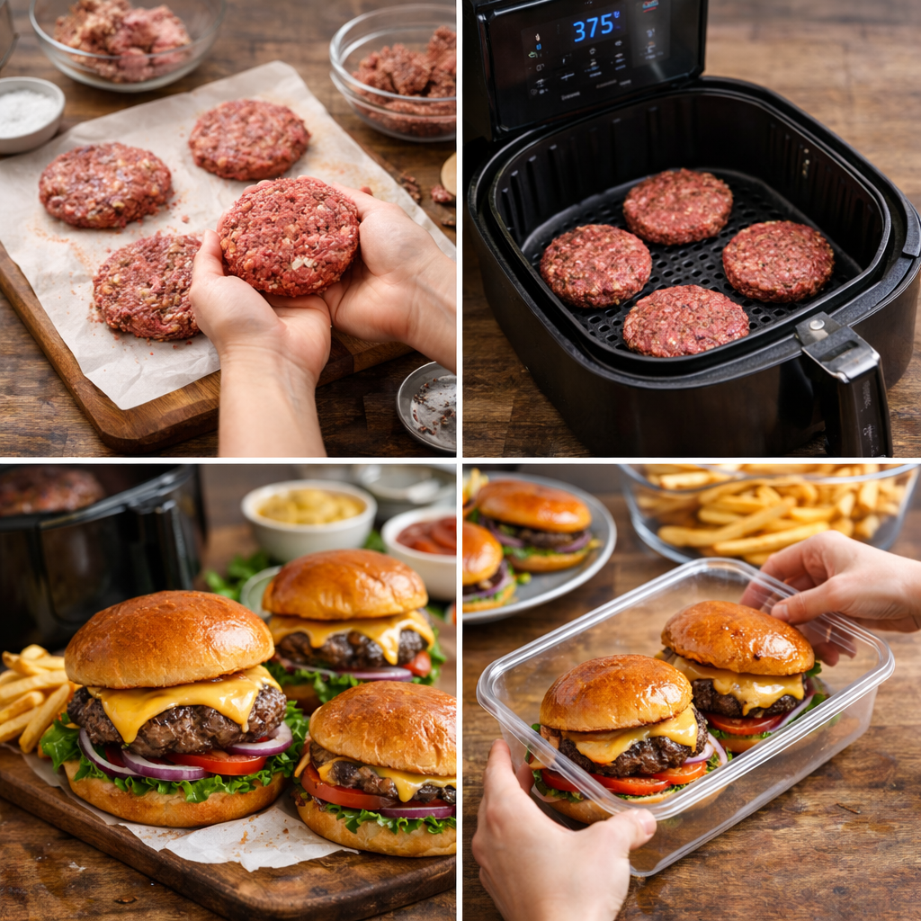 burgers in air fryer
