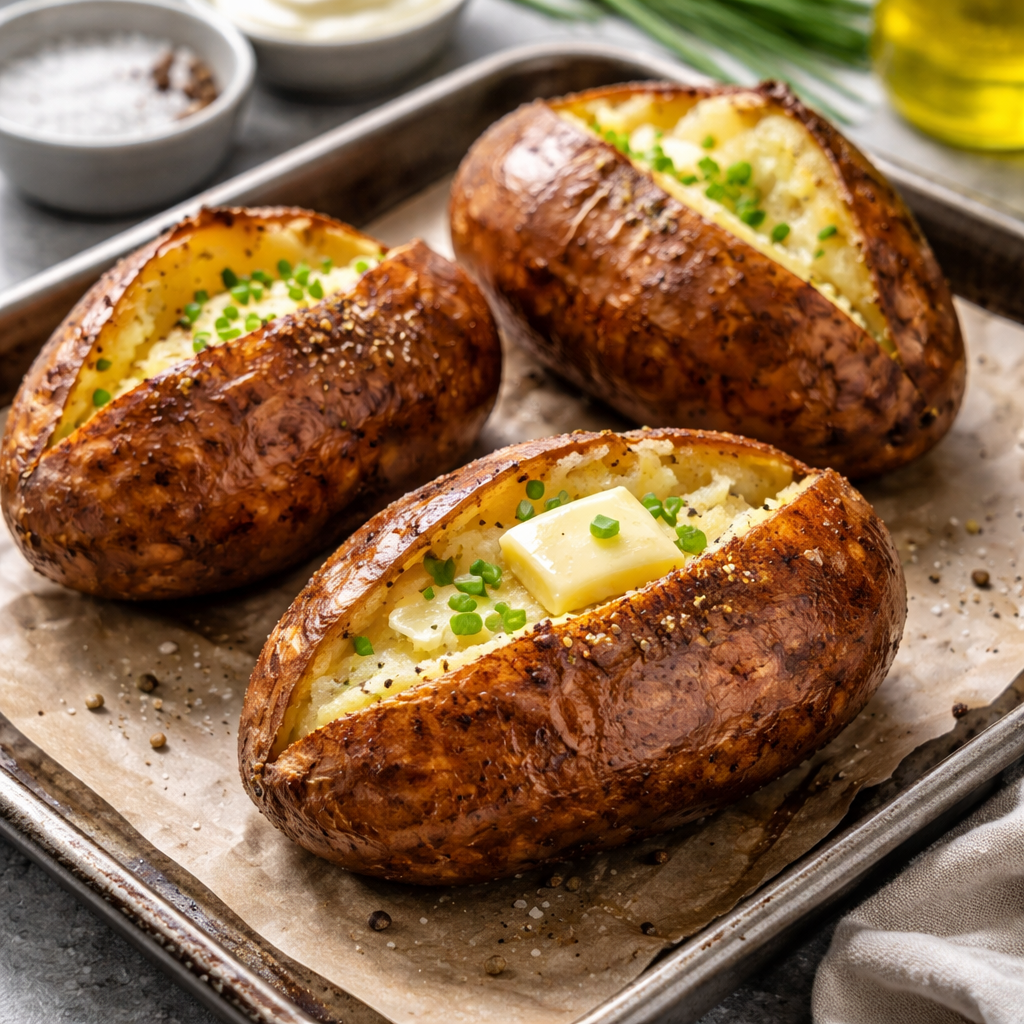 how to make baked potatoes in oven