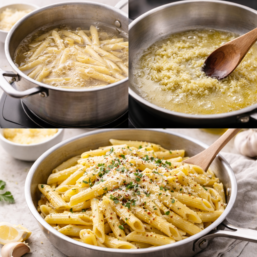 butter garlic pasta​