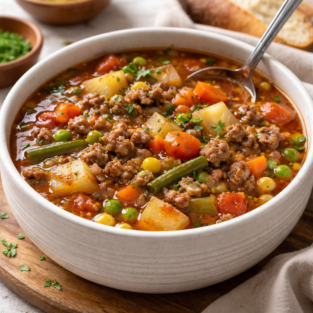 hamburger vegetable soup