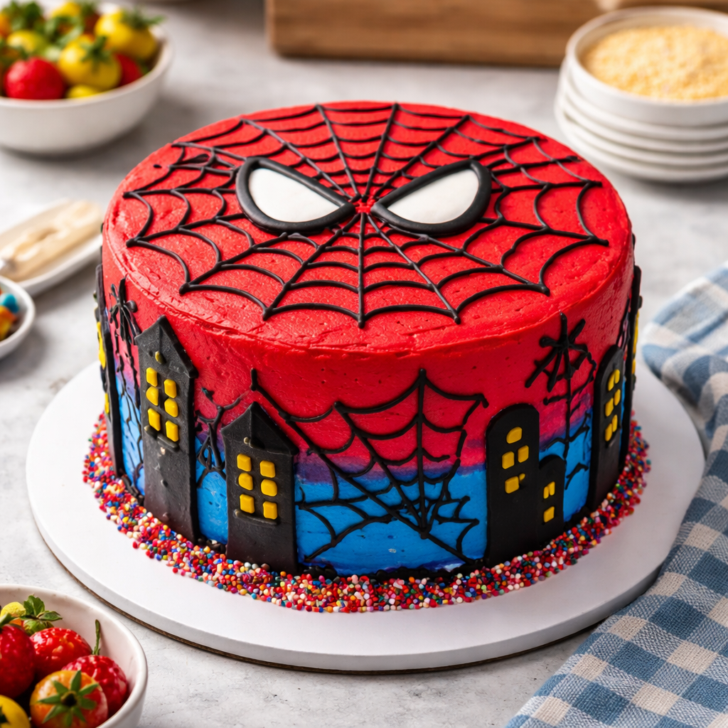 spiderman cake