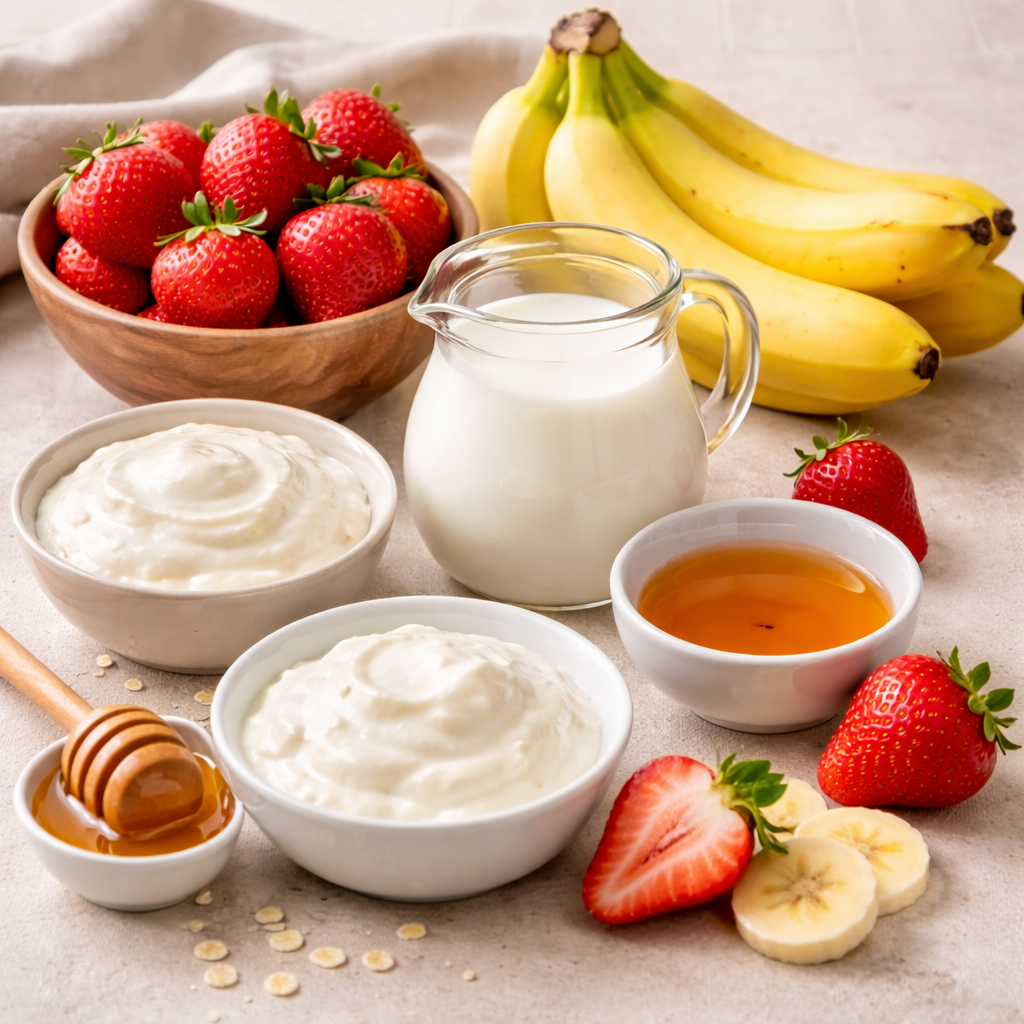 how to make a strawberry banana smoothie