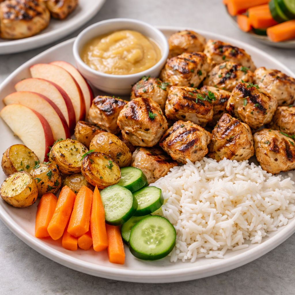 Grilled chicken nuggets