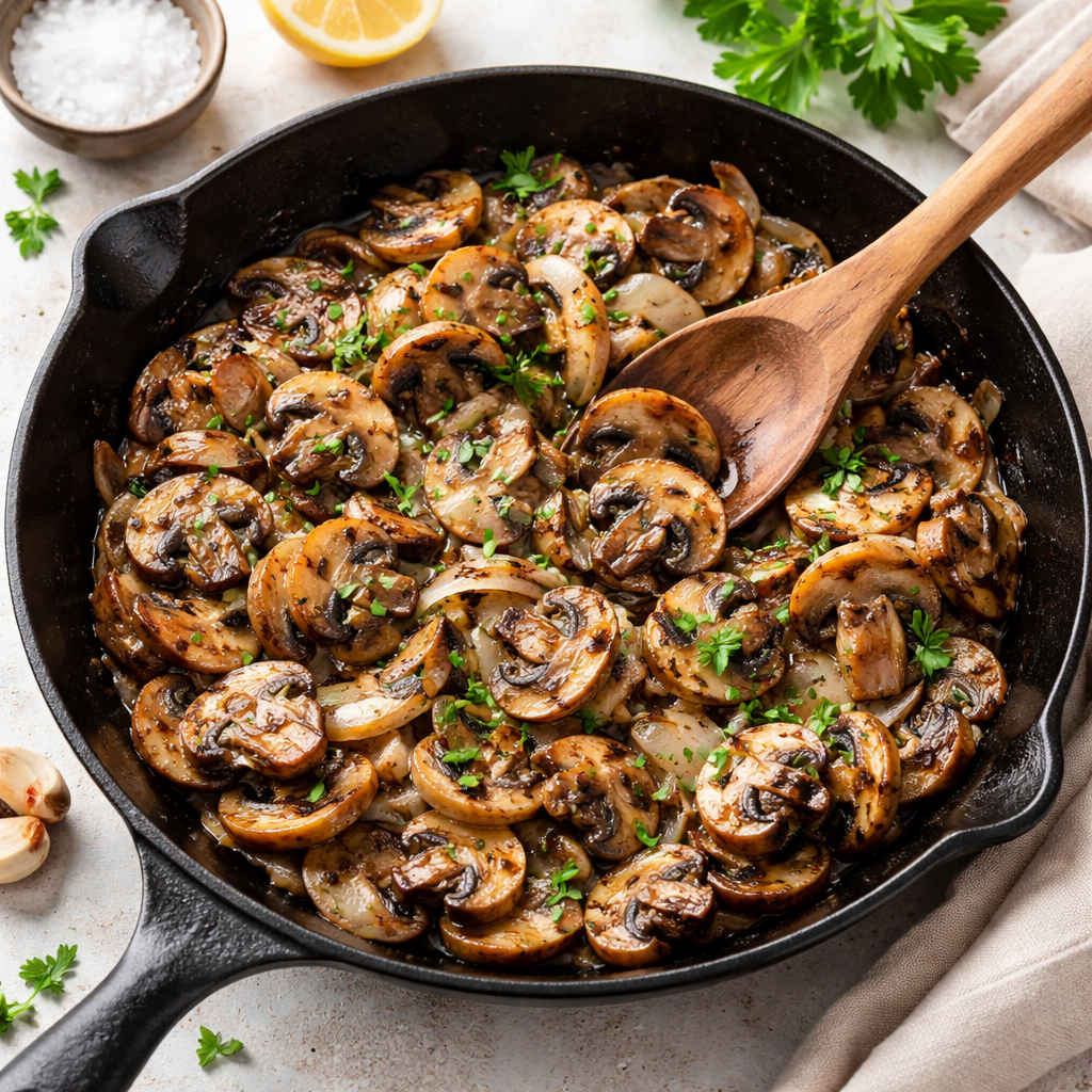 sauteed mushrooms and onions