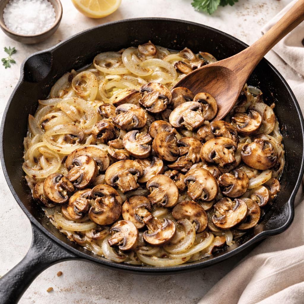 sauteed mushrooms and onions