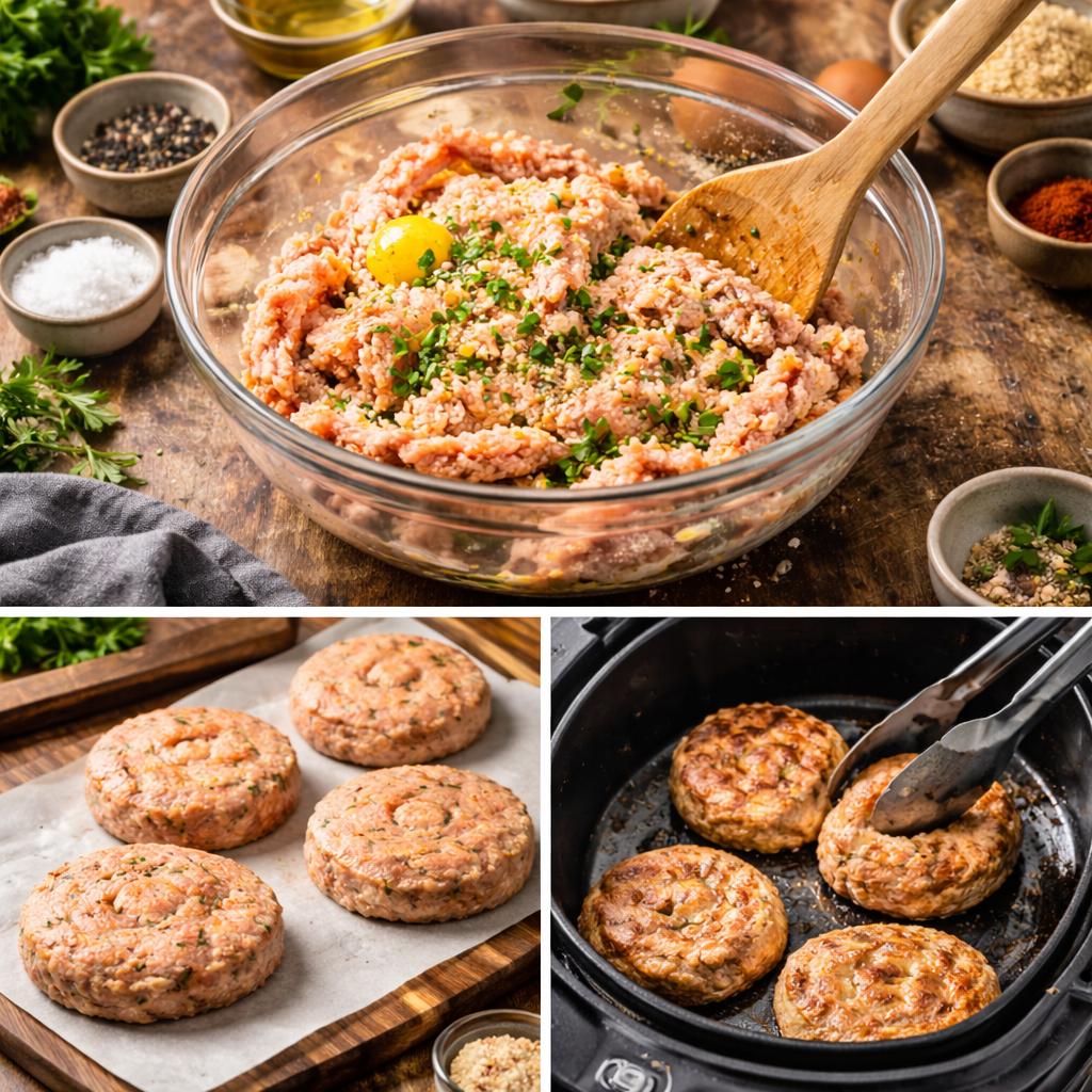 air fryer turkey burgers