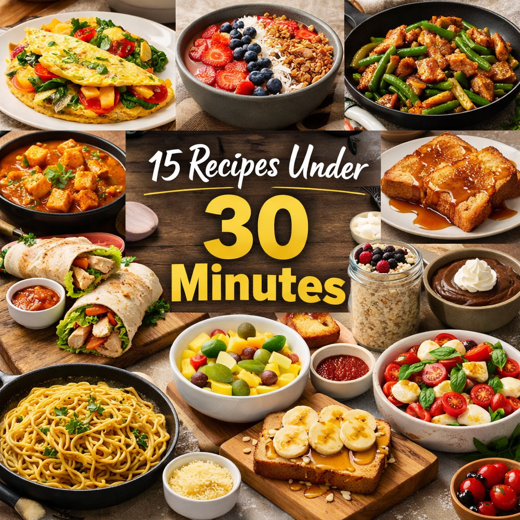 15 recipes under 30 minutes