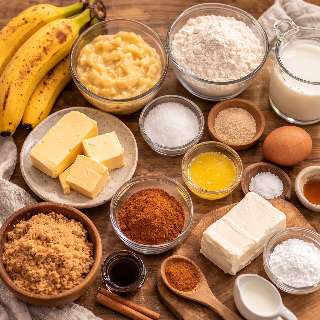 banana bread cinnamon rolls