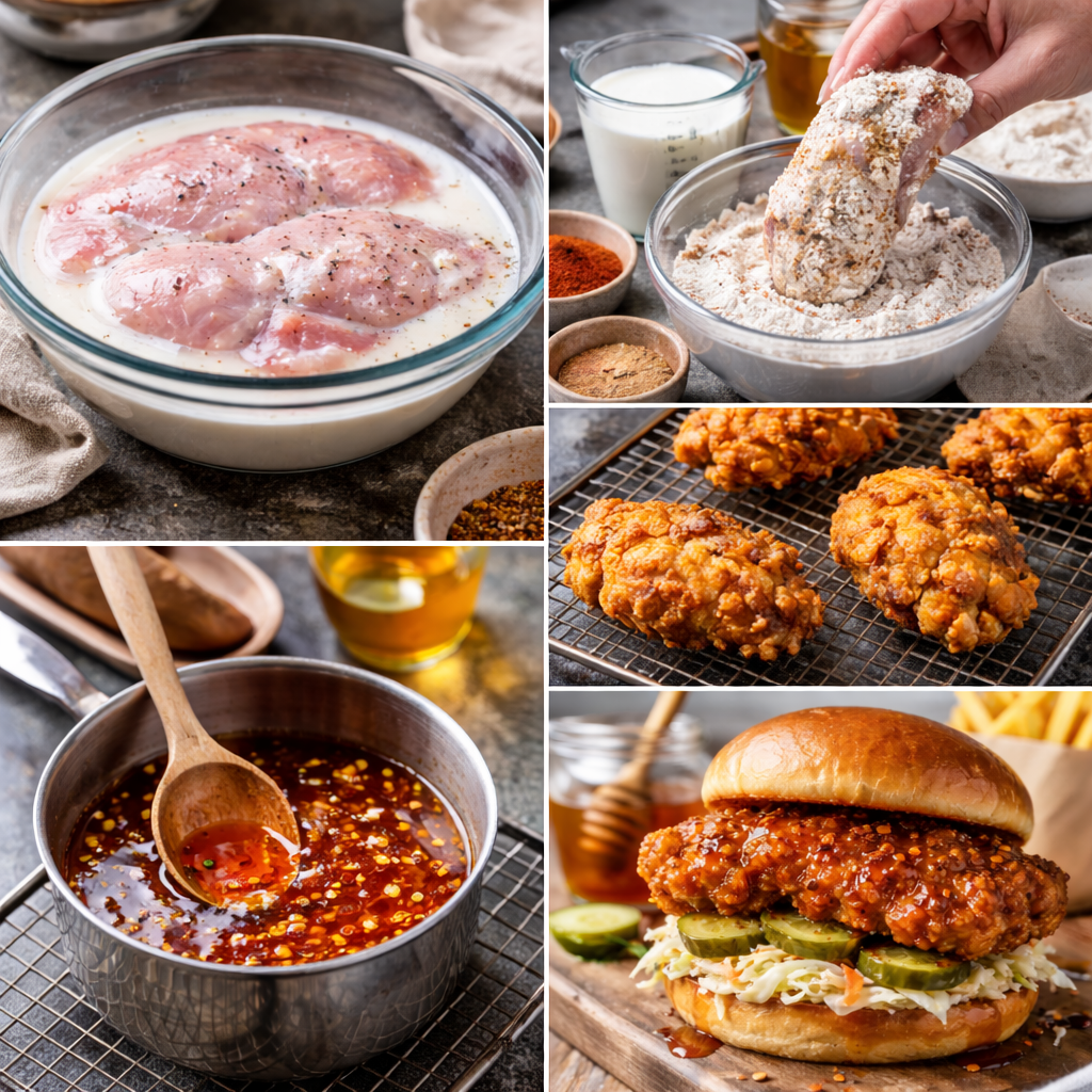 hot honey chicken sandwich