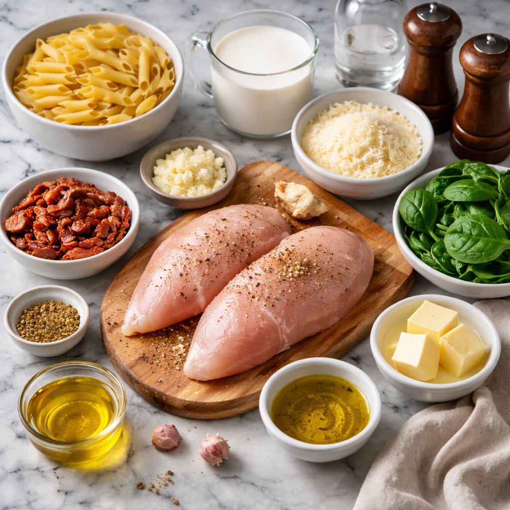 creamy tuscan chicken pasta
