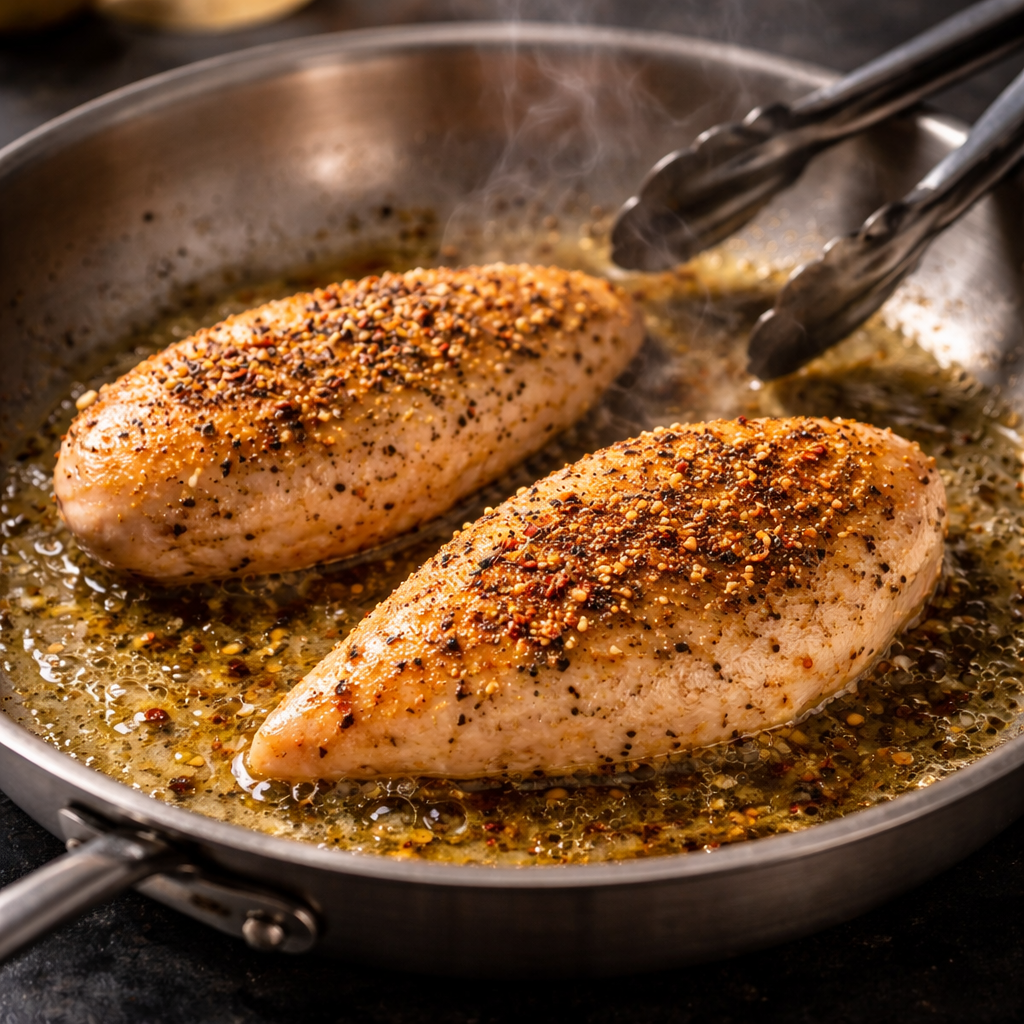 Sear the chicken