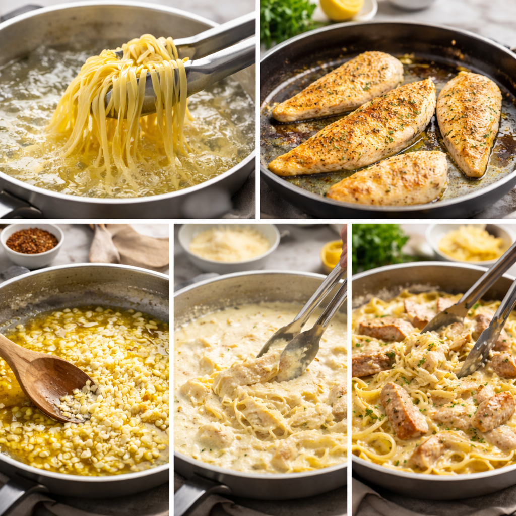 garlic parmesan chicken pasta