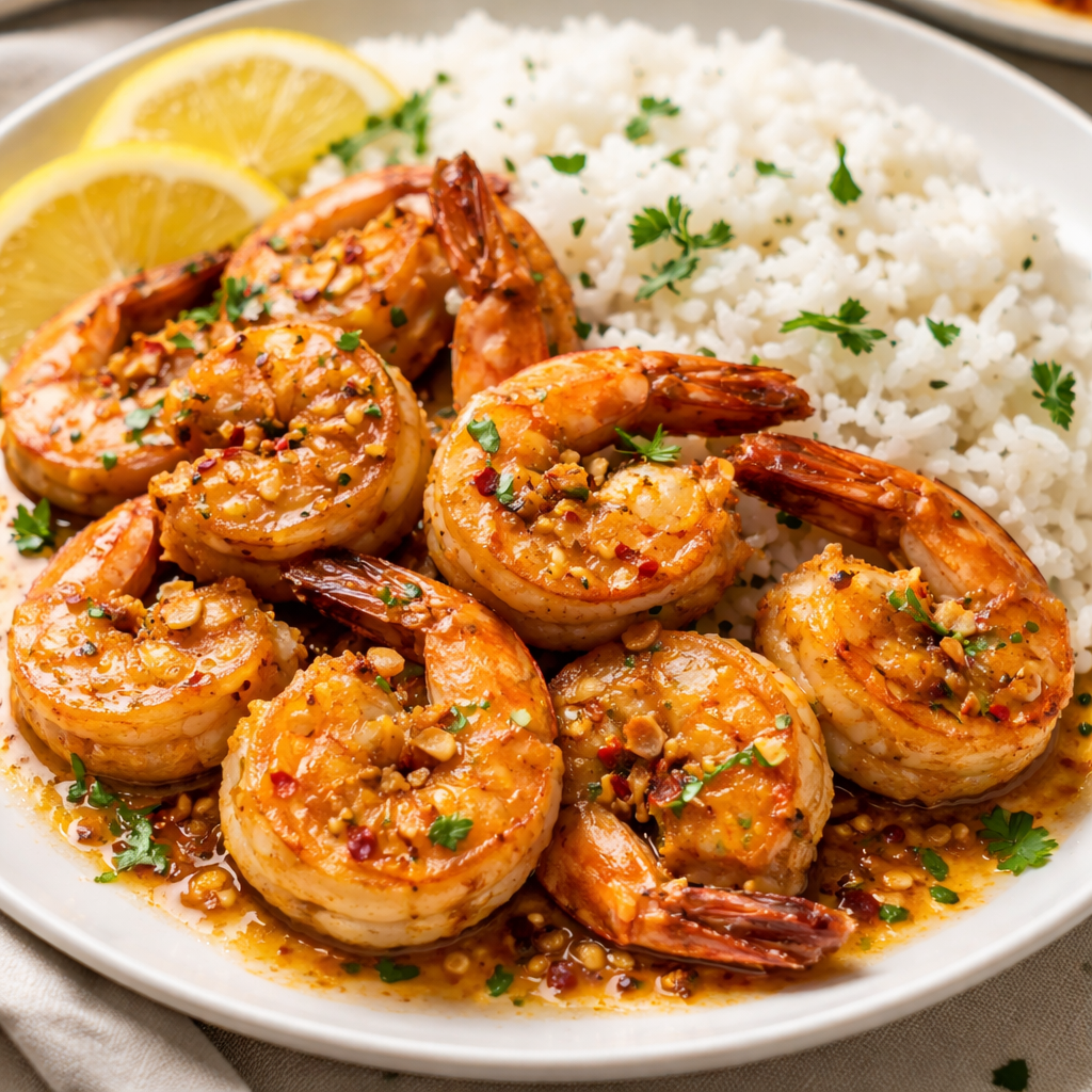 hawaiian garlic shrimp