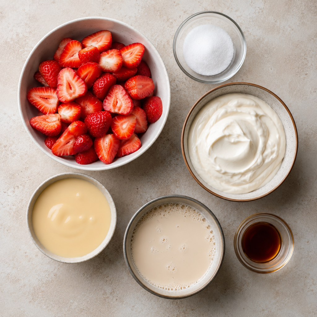 fresas con crema