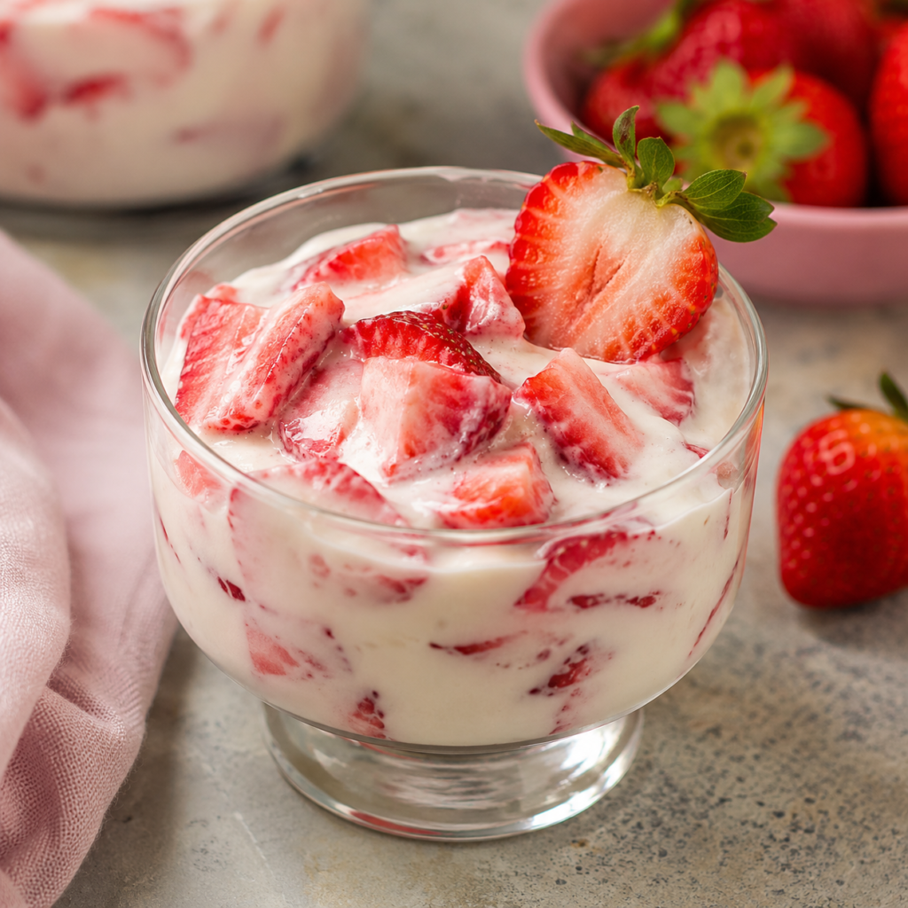 fresas con crema